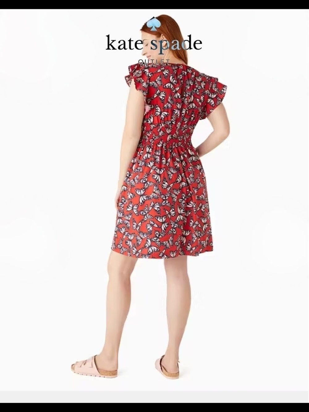 Kate Spade Butterfly Print Blake Dress (Size L) - Picture 12 of 12
